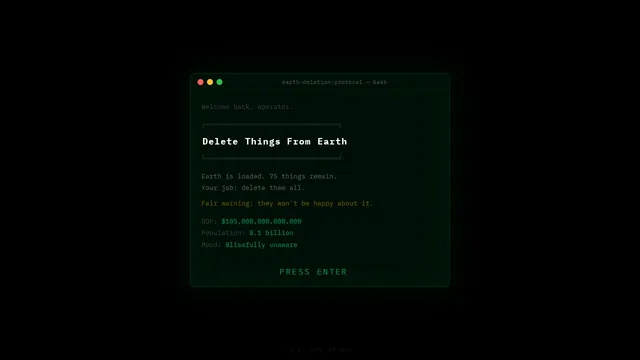 Delete Things From Earth cover image