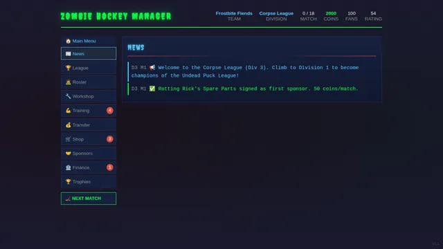 Zombie Hockey Manager cover image